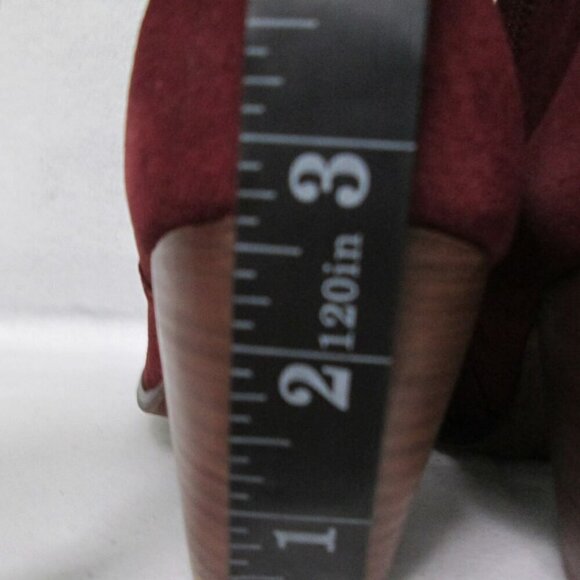 Diba Burgandy Buckle Sleek Bootie with Side Zipper and Block Heel-NWT - Picture 9 of 15